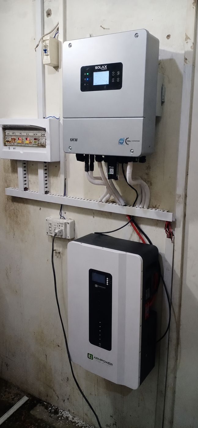 Solar inverter and battery installation by MT Solar & Electronics, project 6