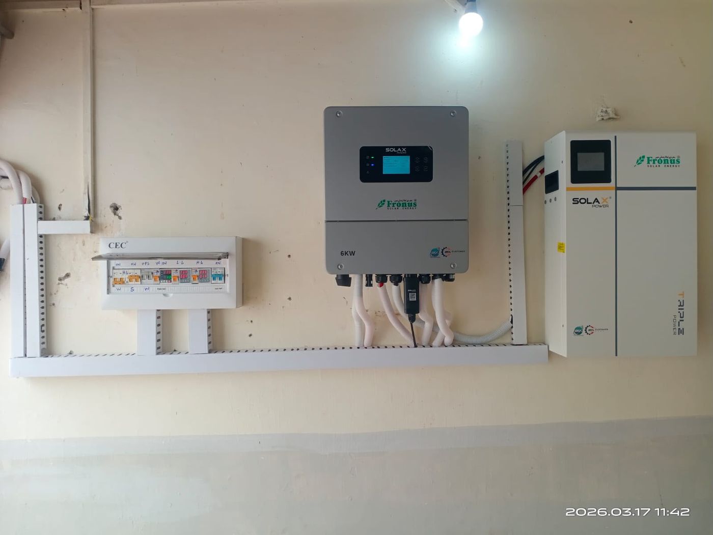 Solar inverter and battery installation by MT Solar & Electronics, project 15