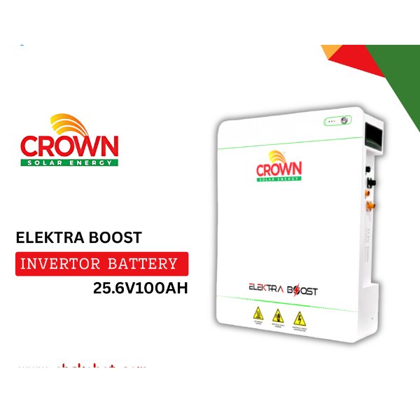 Crown Solar Energy Elektra Boost Inverter Battery (25.6V 100Ah)