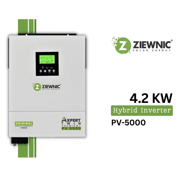 Ziewnic 4.2KW Hybrid Inverter – PV-5000 (Axpert Twin Premium Series)