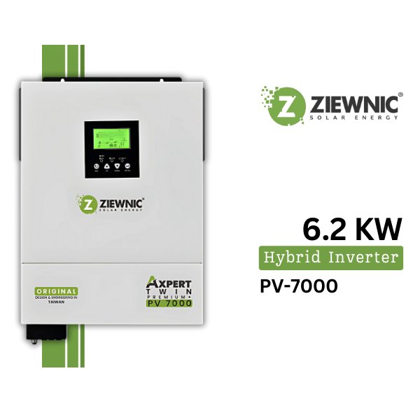 Ziewnic 6.2KW Hybrid Inverter PV-7000 – Axpert Twin Premium Series