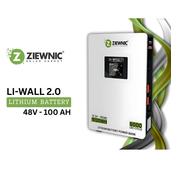 Ziewnic LI-WALL 2.0 Lithium Battery 48V – 100AH